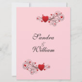 Einladung von Pink Hearts (Rückseite)