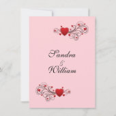 Einladung von Pink Hearts (Rückseite)