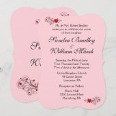 Einladung von Pink Hearts (Vorne/Hinten)