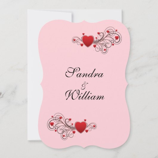 Einladung von Pink Hearts (Rückseite)