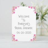 Einladung von Pink & Peach Bridal #1 (Stehend Vorderseite)