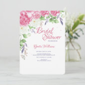 Einladung von Pink Peonies (Stehend Vorderseite)