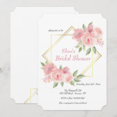 Einladung von Pink Peonies (Vorne/Hinten)