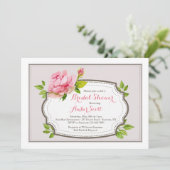 Einladung von Pink Peony (Stehend Vorderseite)