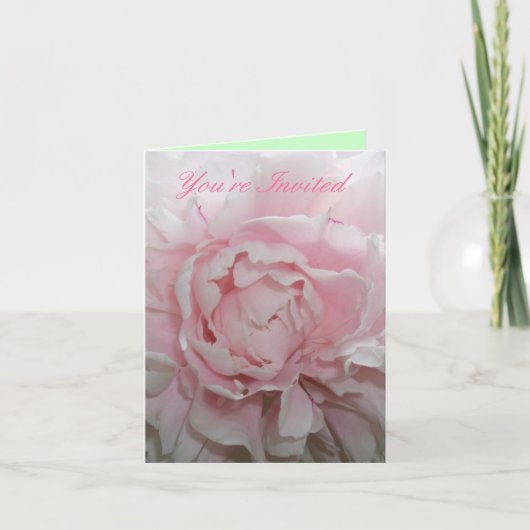 Einladung von Pink Peony Wedding (Vorderseite)