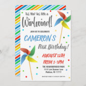 Einladung von Pinwheel Birthday (Vorne/Hinten)