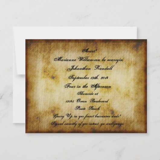 Einladung von Pirate (Rückseite)