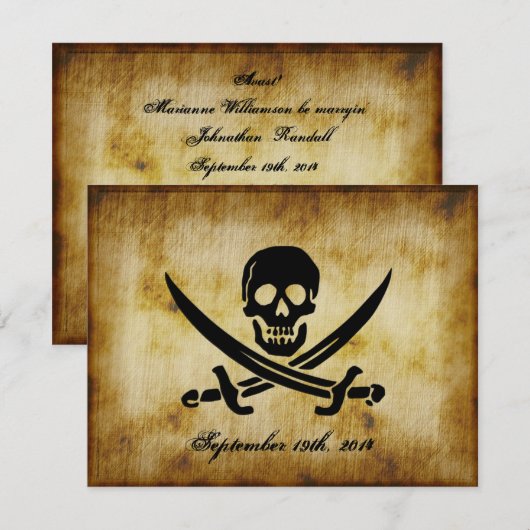 Einladung von Pirate (Vorne/Hinten)