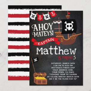 Einladung von Pirate Birthday