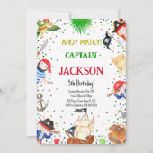 Einladung von Pirate Birthday (Vorderseite)