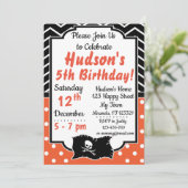 Einladung von Pirate Birthday (Stehend Vorderseite)