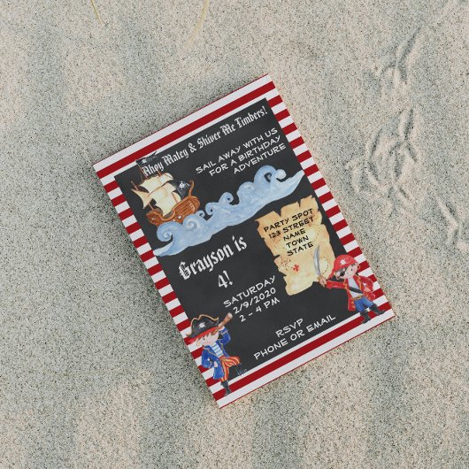 Einladung von Pirate Birthday