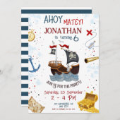 Einladung von Pirate Birthday (Vorne/Hinten)