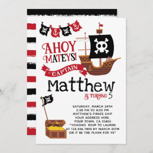 Einladung von Piraten zum Geburtstag
