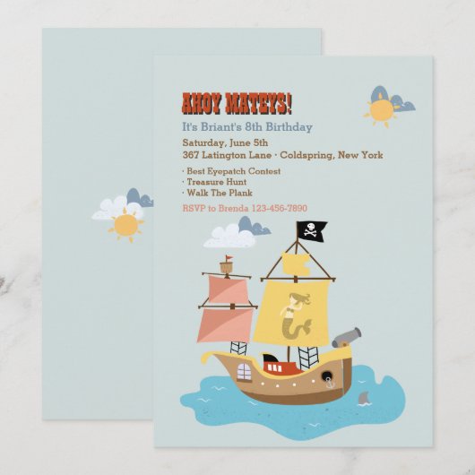 Einladung von Piratenschiffen (Vorne/Hinten)