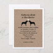 Einladung von Pit Bulls Hochzeit (Vorne/Hinten)