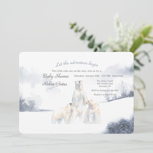 Einladung von Polarbären (Stehend Vorderseite)