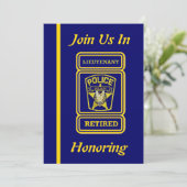Einladung von Polizeileutnant zum Ruhestand (Stehend Vorderseite)