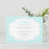 Einladung von Polka Dot Hochzeit (Stehend Vorderseite)
