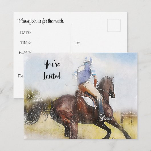 EINLADUNG VON POLO MATCH (Vorne/Hinten)