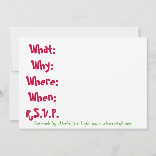 Einladung von Poochie (Rückseite)