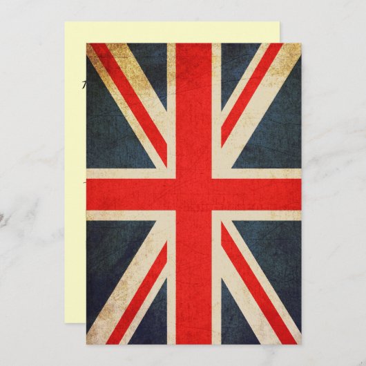 Einladung von Posh Union Jack Custom (Vertikal) (Vorne/Hinten)