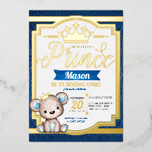 Einladung von Prince Birthday Foil