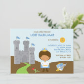 Einladung von Prince Birthday Party (Stehend Vorderseite)