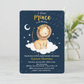 Einladung von Prince Lion Baby Shower (Stehend Vorderseite)