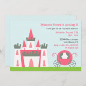 Einladung von Princess Birthday (Vorne/Hinten)