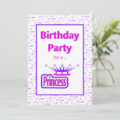 Einladung von Princess Birthday (Stehend Vorderseite)