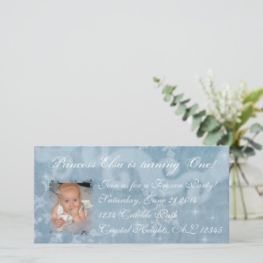 Einladung von Princess Elsa, gefroren (Stehend Vorderseite)