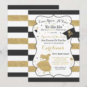 Einladung von Princess und Pirate zum Geburtstag