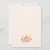 Einladung von Prinzessin Birthday (Rückseite)