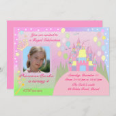 Einladung von Prinzessin Birthday Party (Vorne/Hinten)