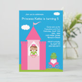 Einladung von Prinzessin Birthday Party (Stehend Vorderseite)