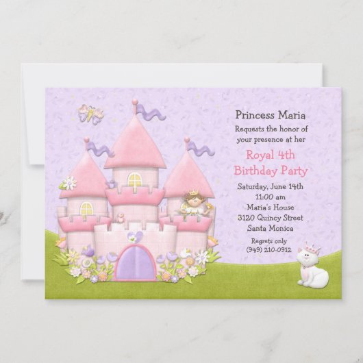 Einladung von Prinzessin Birthday Party (Vorderseite)