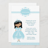 Einladung von Prinzessin Birthday Party (Vorne/Hinten)