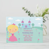 Einladung von Prinzessin Birthday Party (Stehend Vorderseite)