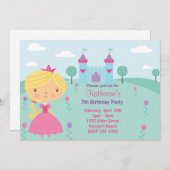 Einladung von Prinzessin Birthday Party (Vorne/Hinten)