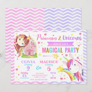 Einladung von Prinzessin und Unicorn zum gemeinsam