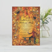 EINLADUNG VON PUMPKIN-HALLOWEEN-PARTY (Stehend Vorderseite)