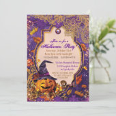 EINLADUNG VON PUMPKIN-HALLOWEEN-PARTY (Stehend Vorderseite)