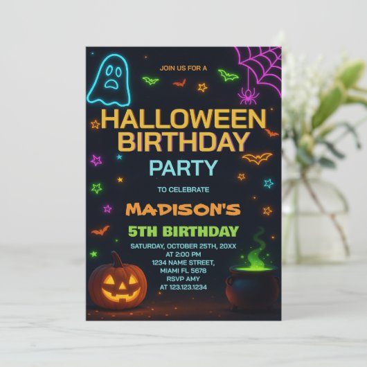 Einladung von Pumpkin Patch Kindergeburtstag (Stehend Vorderseite)