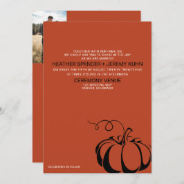 Einladung von Pumpkin Spice Hochzeit