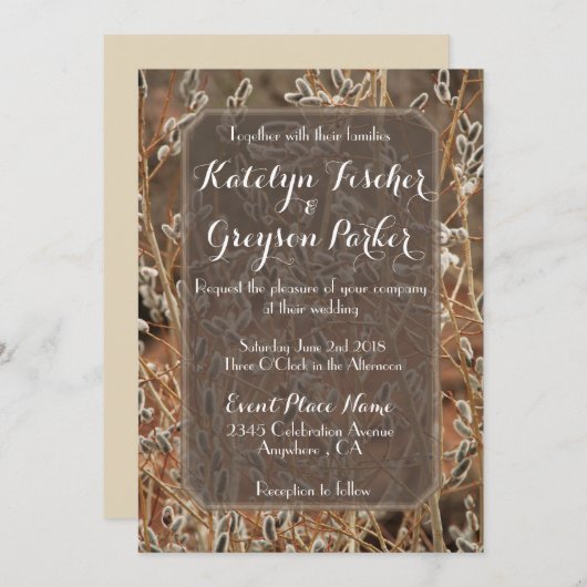 Einladung von Pussy Willow (Vorne/Hinten)