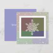 Einladung von Quad Color Snowflakes (Vorne/Hinten)