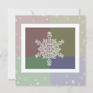 Einladung von Quad Color Snowflakes