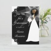 Einladung von Quinceanera (Stehend Vorderseite)