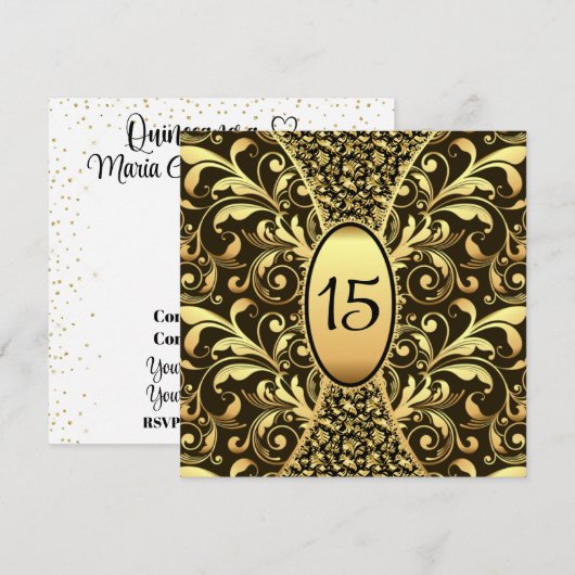 Einladung von Quinceanera (Vorne/Hinten)